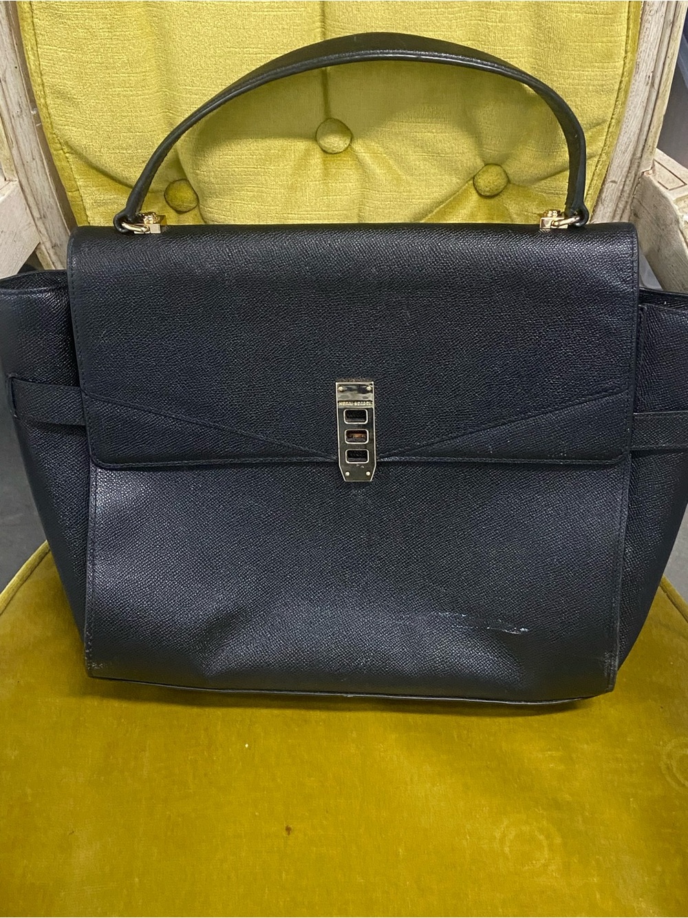 Henri Bendel Large Black Satchel Bag
